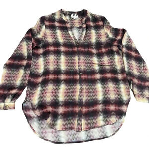 Haute Hippie 100% silk tribal print blouse. Size small.